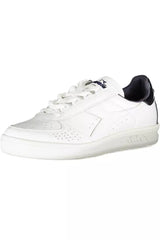 Diadora Elegant White Lace-Up Sneakers with Contrast Detail