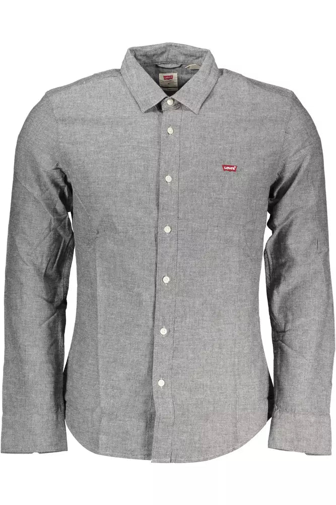 Levi's Gray Cotton Men Shirt