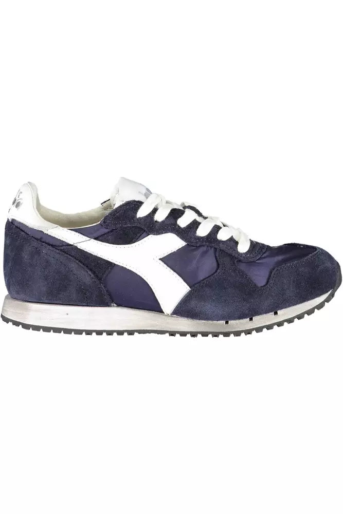 Diadora Chic Blue Lace-Up Sports Sneakers