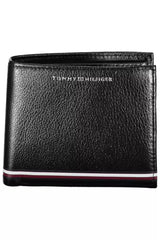 Tommy Hilfiger Elegant Black Leather Bifold Wallet