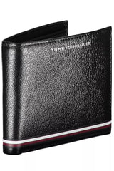 Tommy Hilfiger Elegant Black Leather Bifold Wallet