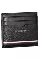 Tommy Hilfiger Sleek Leather Card Holder with Contrast Detail