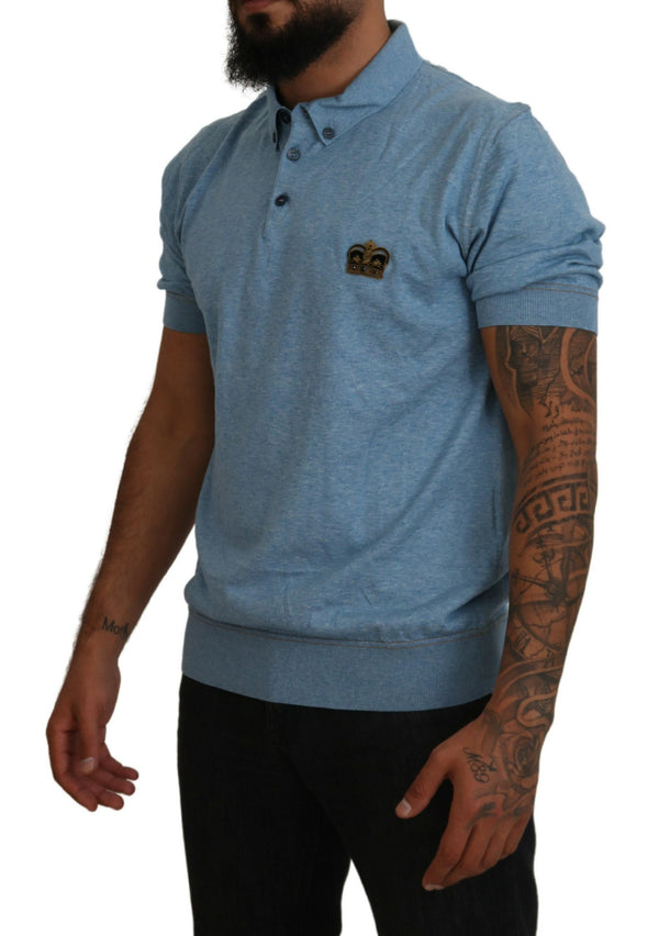 Dolce & Gabbana Regal Crown Polo Tee in Blue