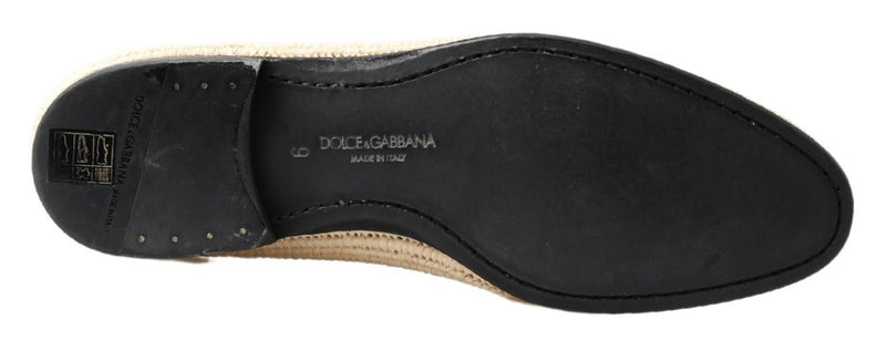 Dolce & Gabbana Elegant Cream Viscose Men's Loafers