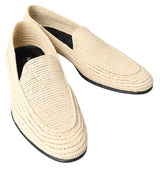 Dolce & Gabbana Elegant Cream Viscose Men's Loafers