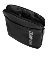 Plein Sport Sleek Faux Leather Messenger Bag