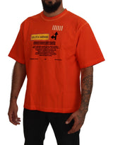 Dolce & Gabbana Elegant Crew Neck Orange Tee