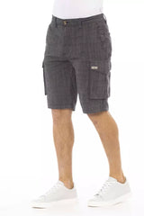 Baldinini Trend Black Cotton Men Cargo Short