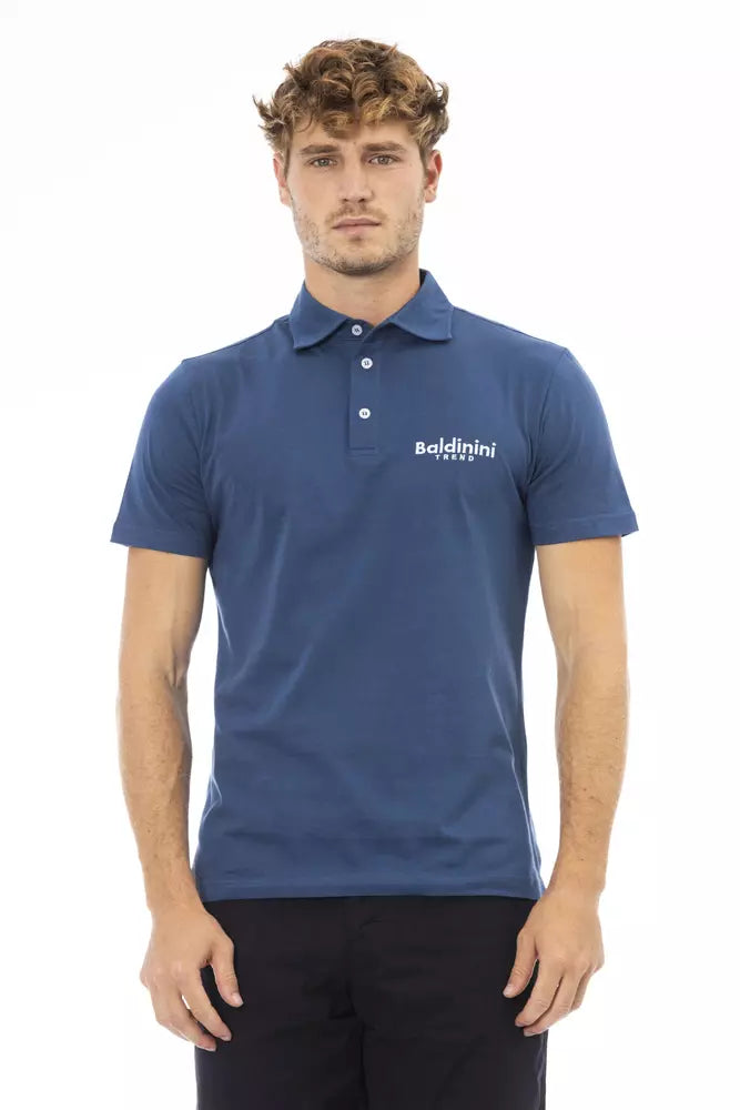 Baldinini Trend Blue Cotton Men Polo