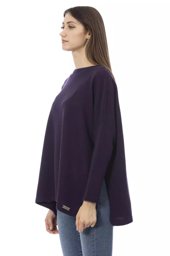 Baldinini Trend Purple Wool Women Sweater