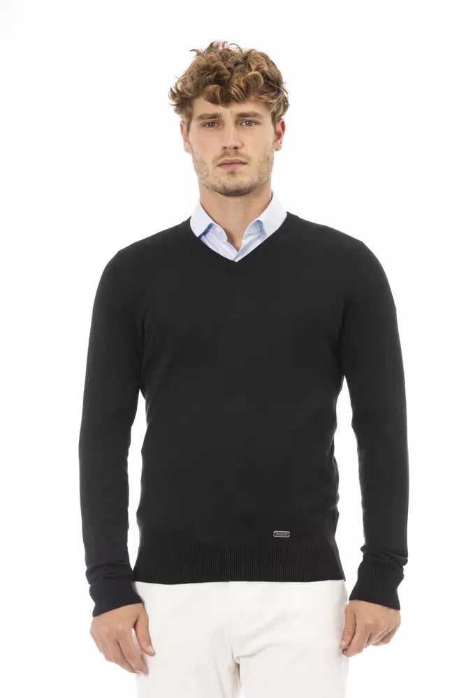 Baldinini Trend Black Modal Men Sweater