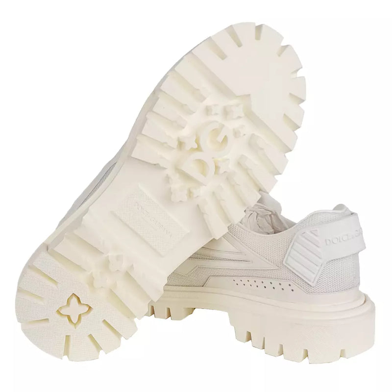 Dolce & Gabbana Trekking-Inspired Luxe Sneakers in White