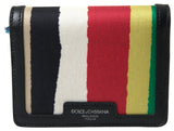 Dolce & Gabbana Multicolor Bifold Leather Wallet with Strap