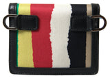 Dolce & Gabbana Multicolor Bifold Leather Wallet with Strap