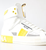 Dolce & Gabbana High-Top Perforated Leather Sneakers