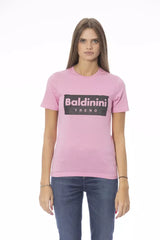 Baldinini Trend Pink Cotton Women T-Shirt