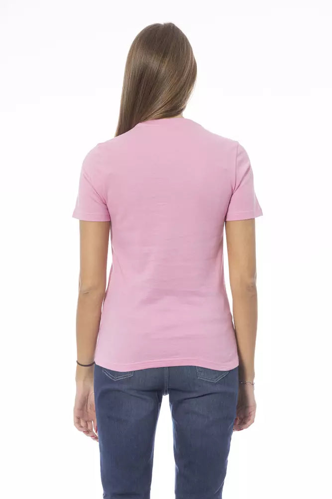 Baldinini Trend Pink Cotton Women T-Shirt