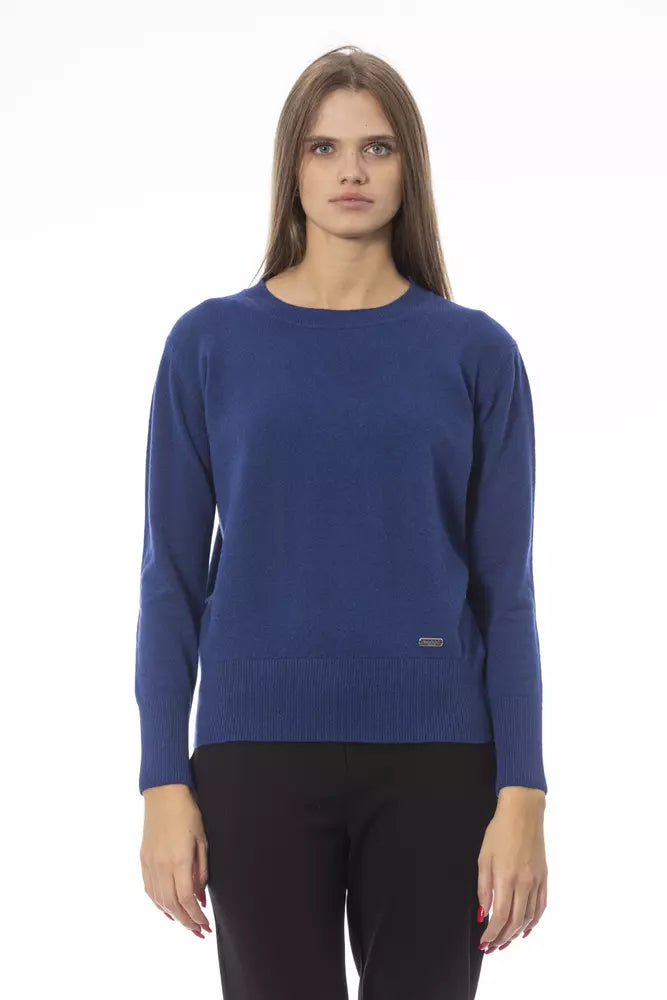 Baldinini Trend Blue Wool Women Sweater