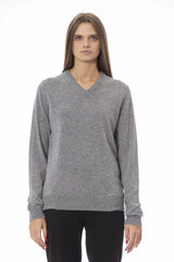 Baldinini Trend Gray Wool Women Sweater