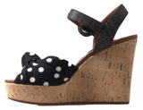 Dolce & Gabbana Chic Polka-Dotted Ankle Strap Wedges