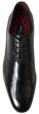 Dolce & Gabbana Elegant Black Leather Dress Formal Shoes