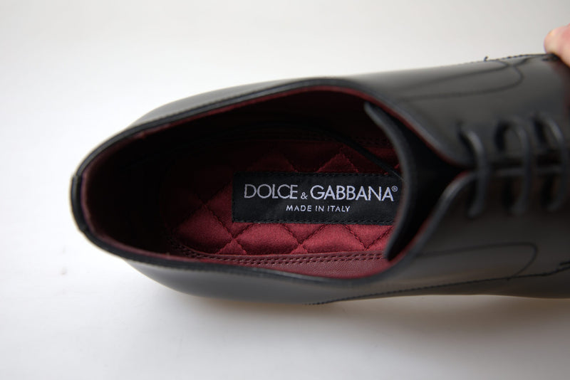 Dolce & Gabbana Elegant Black Leather Dress Formal Shoes