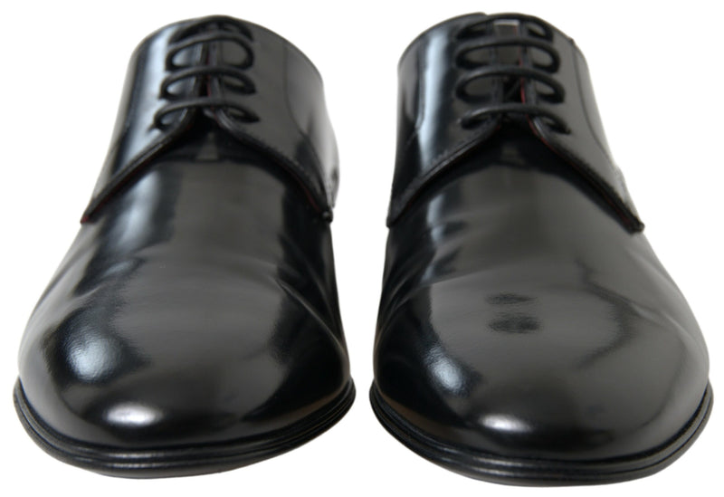 Dolce & Gabbana Elegant Black Leather Dress Formal Shoes