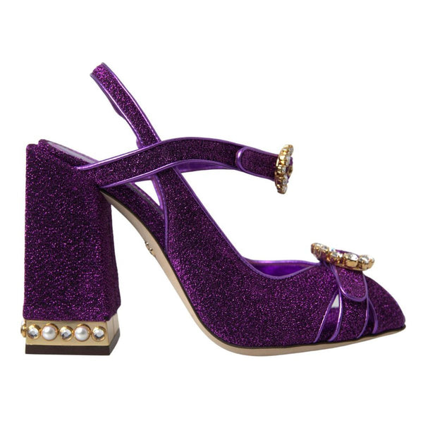 Dolce & Gabbana Elegant Purple Ankle Strap Heels