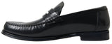 Dolce & Gabbana Elegant Black Leather Mens Loafers