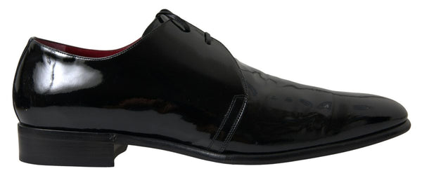 Dolce & Gabbana Elegant Black Patent Leather Formal Men's Shoes