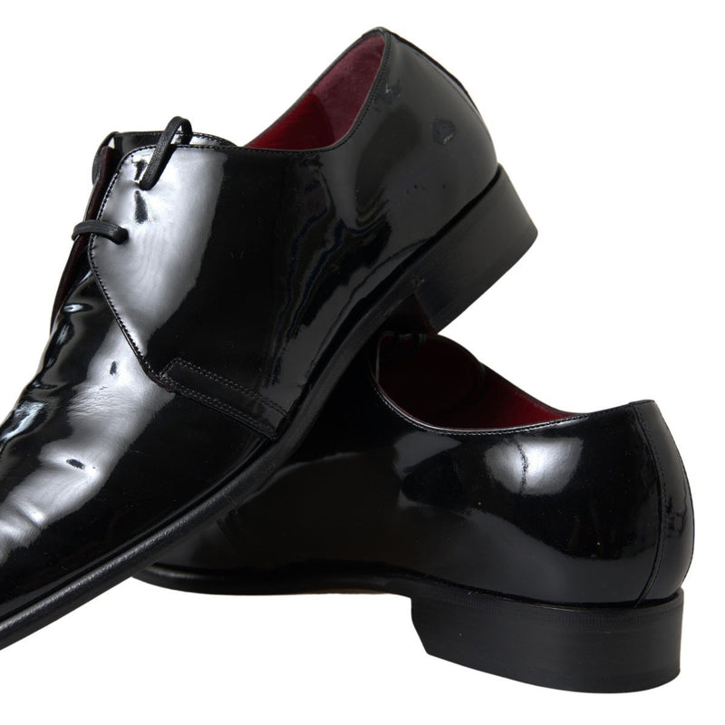 Dolce & Gabbana Elegant Black Patent Leather Formal Men's Shoes