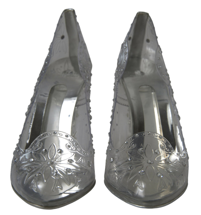 Dolce & Gabbana Crystal Embellished Transparent Pumps