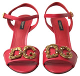 Dolce & Gabbana Red Stiletto Sandal Heels