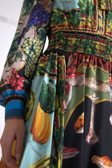 Dolce & Gabbana Elegant Multicolor Silk A-Line Dress