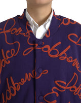 Dolce & Gabbana Elegant Purple Bomber Jacket