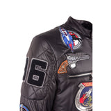 Dolce & Gabbana Chic Patchwork Bomber Jacket in Sleek Black