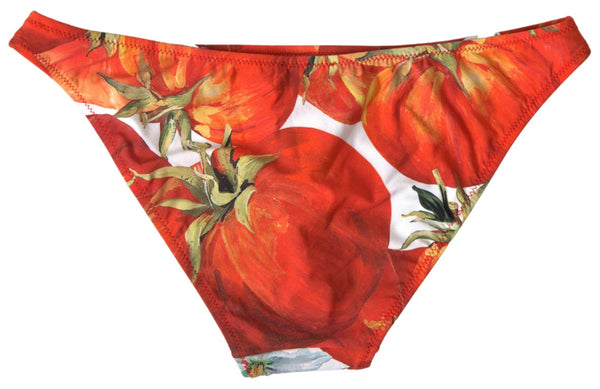 Dolce & Gabbana Chic Pumpkin Print Bikini Bottoms