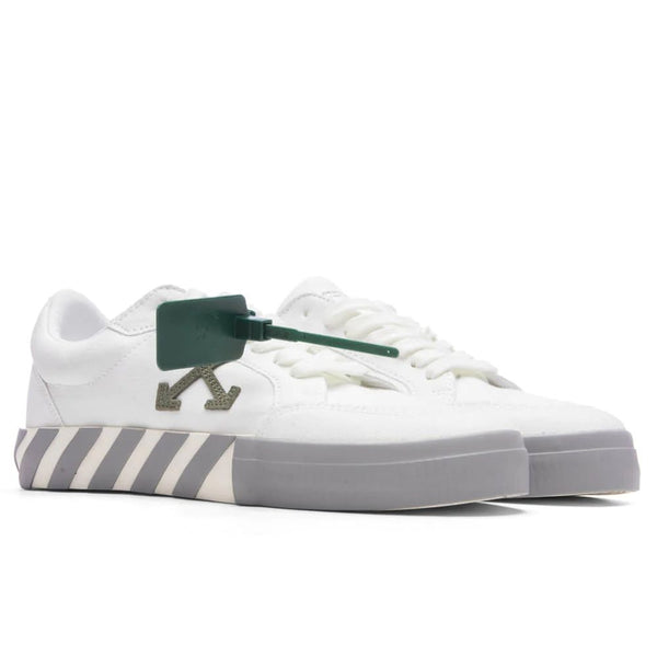 Off-White Suede-Trimmed Vulcanized Canvas Sneakers