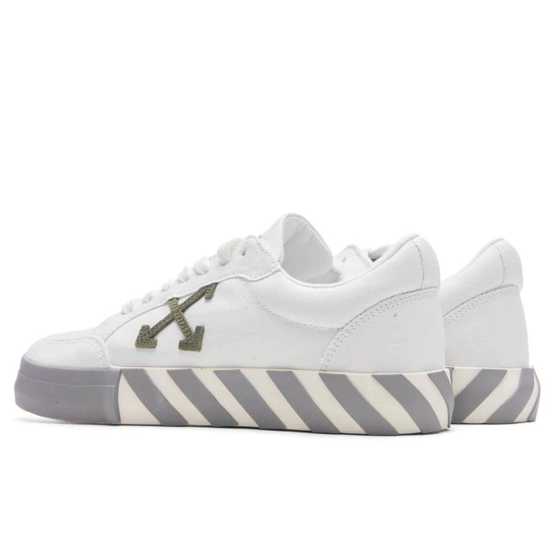 Off-White Suede-Trimmed Vulcanized Canvas Sneakers