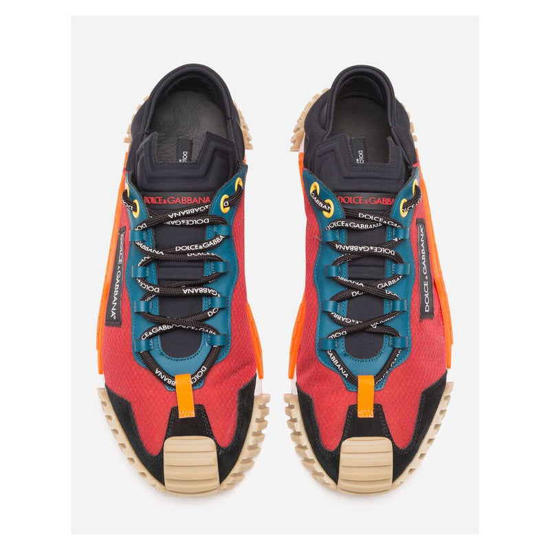 Dolce & Gabbana Eccentric Multicolor Leather-Infused Sneakers