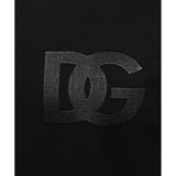 Dolce & Gabbana Elegant Black Cotton Embossed Logo Tee