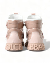 Dolce & Gabbana Elegant Nude Pink High-Top Sneakers