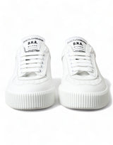 Dolce & Gabbana Elegant White Miami Lace-Up Sneakers