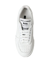 Dolce & Gabbana Elegant White Miami Lace-Up Sneakers