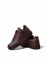 Dolce & Gabbana Elegant Bordeaux Leather Sneakers