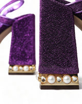 Dolce & Gabbana Regal Purple Ankle Strap Heels