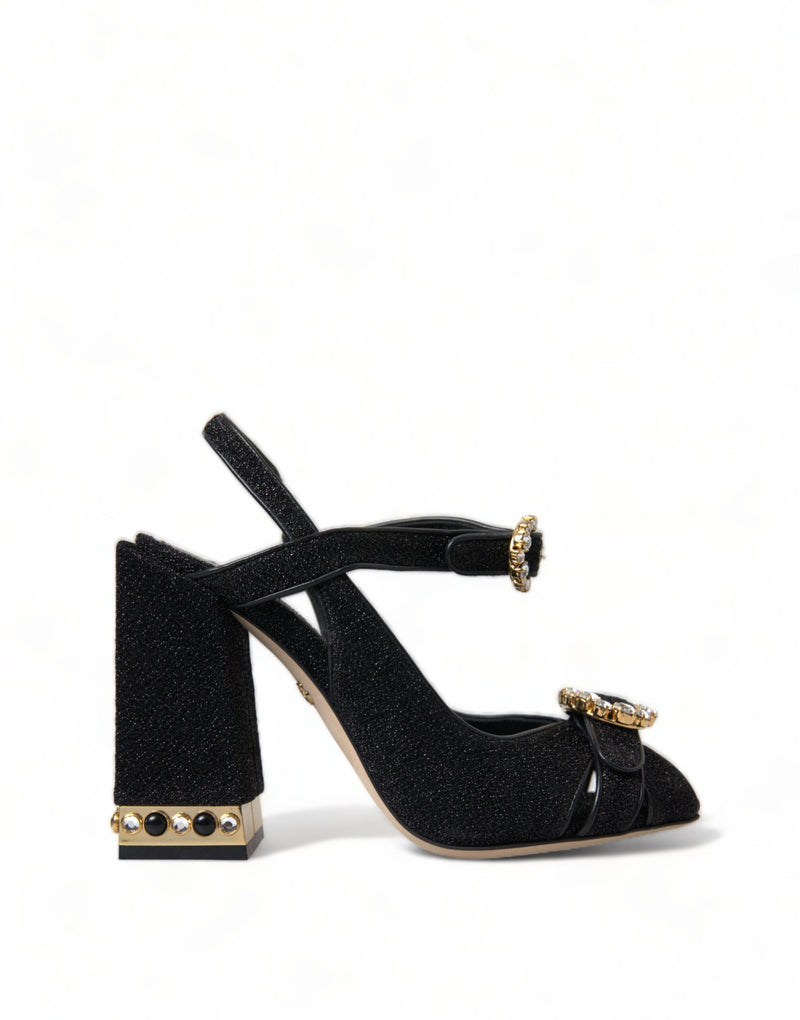 Dolce & Gabbana Elegant Black Ankle Strap Heels