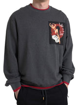 Dolce & Gabbana Elegant Gray Crewneck Pullover Sweater