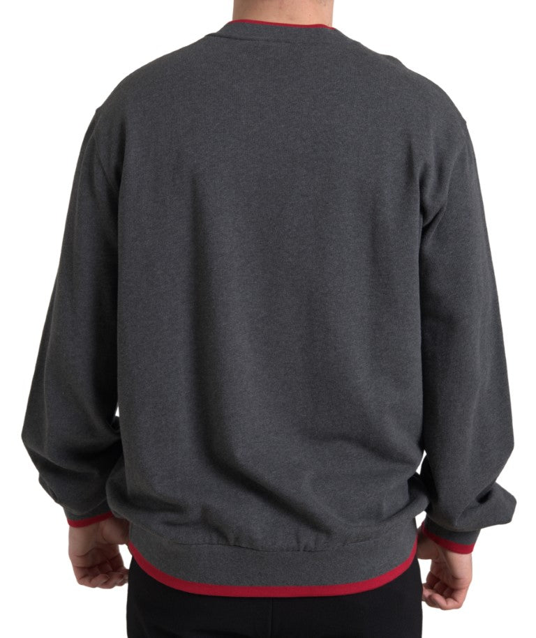 Dolce & Gabbana Elegant Gray Crewneck Pullover Sweater