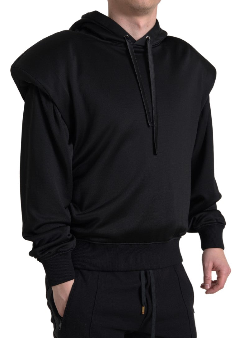 Dolce & Gabbana Elegant Black Hooded Sweater